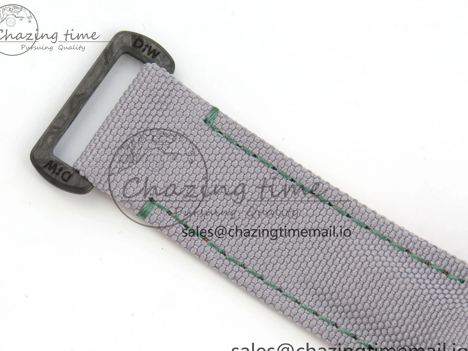 Grey Carbon Edition DIW on and White A7750 Nylon Case Daytona Strap Dial Bezel Green DIWF 0403